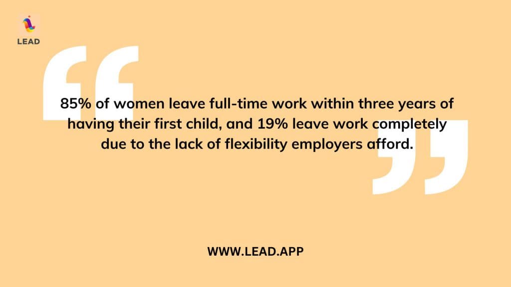 Stats on Women who leave work due to parenting needs and poor business performance