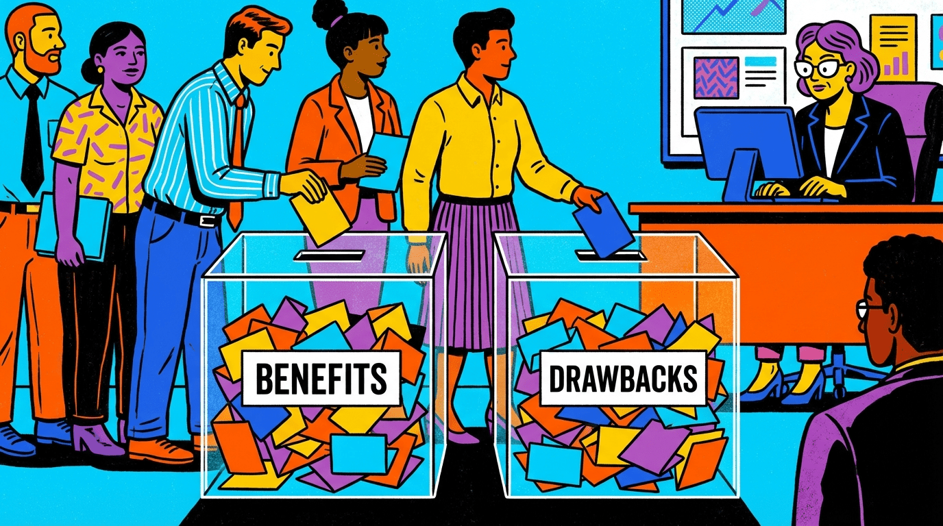 Explore the pros and cons of employee pulse surveys for hybrid work and collaboration, enhancing workplace communication and productivity.
