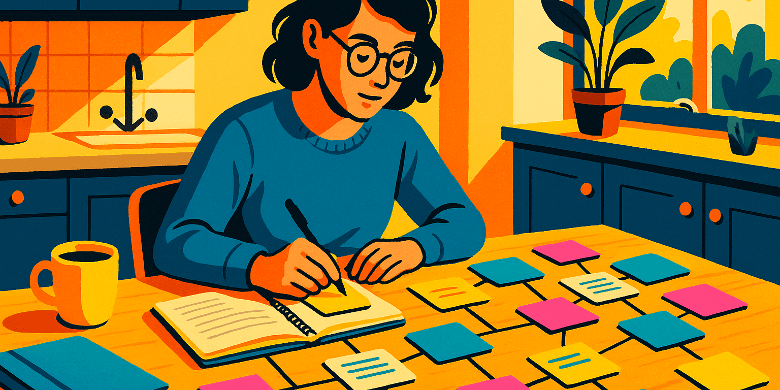 Personal knowledge management editorial illustration