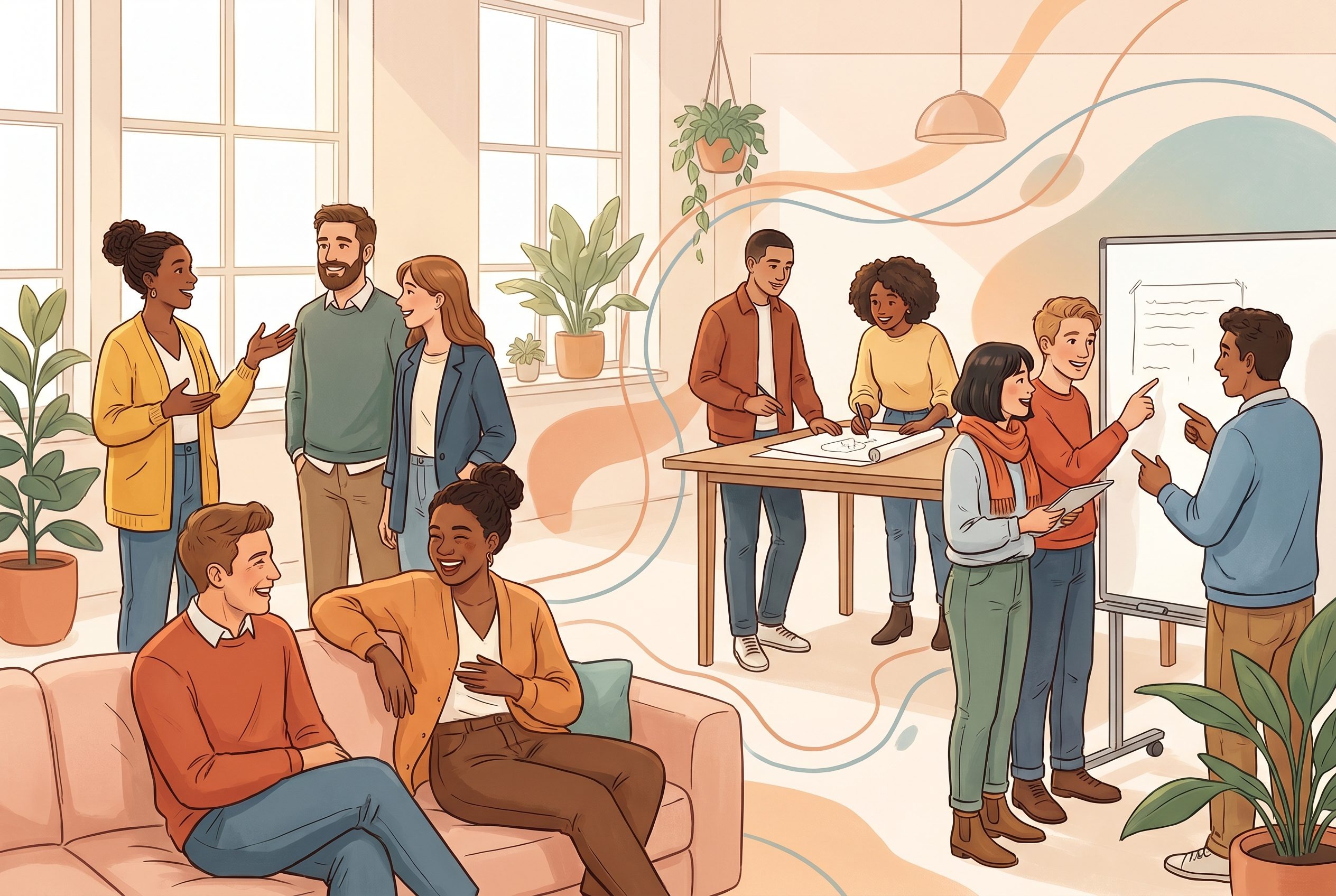 Cross-functional teammates building trust paths for knowledge sharing with LEAD.bot
