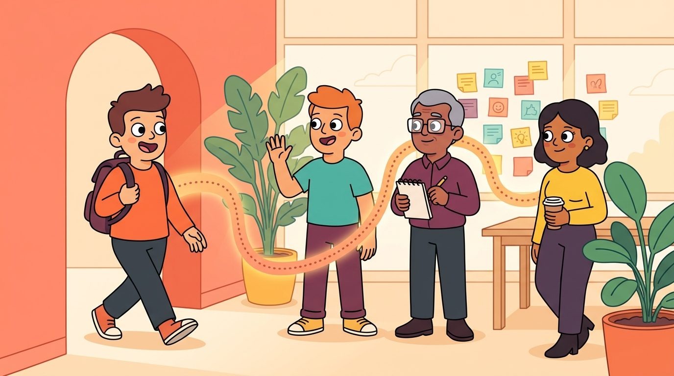 LEAD.bot new hire connection plan hero illustration