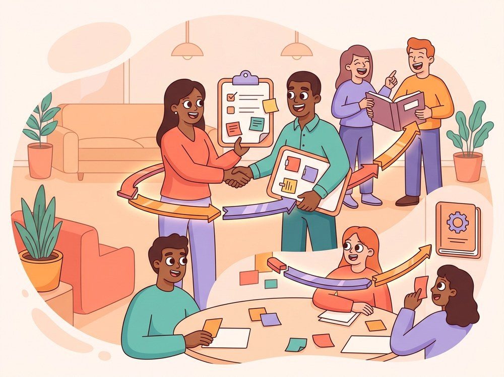 LEAD.bot connection paths for onboarding, mentoring, and knowledge sharing